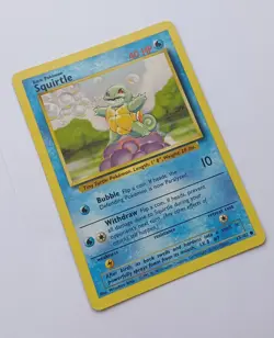 Pokemon TCG Squirtle 63/102 Base Set Card NM/LP Condition 1999 - Image 1