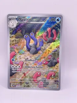 Pokemon TCG Wugtrio Scarlet & Violet: Paldean Fates 224/091 Holo Illustration NM - Image 1