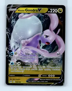 Pokemon tcg SWSH11: Lost Origin Hisuian Goodra V Near Mint or Better - Image 1