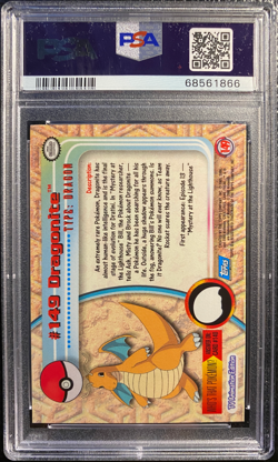 Dragonite #149 - 2000 Topps Pokemon TV Animation Series 3 Foil - PSA 9 MINT - Image 2