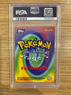 PSA 9 Mint 1999 Topps Pokemon Movie Dragonite #149 Holo Foil #E12 - Image 2