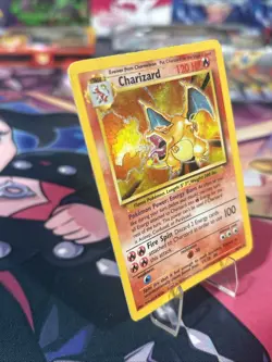 Charizard 4/102 Base Set Holo Unlimited 1999 English HEAVY PLAY Pokemon - Image 2
