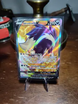 Pokemon TCG Skuntank V 180/195 Silver Tempest Ultra Rare Full Art Textured Holo - Image 1