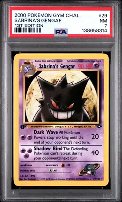 2000 POKEMON GYM CHALLENGE 1ST EDITION #29 SABRINA'S GENGAR PSA 7 - Image 1