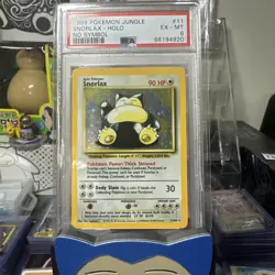 1999 POKEMON JUNGLE NO SYMBOL #11 SNORLAX-HOLO PSA 6 - Image 1