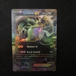 Pokemon Tyranitar EX Holo Ultra Rare XY - Ancient Origins 42/98 MP - Image 1