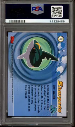 2003 Topps Pokemon Advanced Sharpedo #73 PSA 9 Mint - Image 2