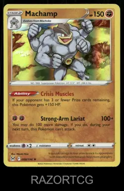MACHAMP 088/196 HOLO R LOST ORIGIN POKEMON NM/M - Image 1