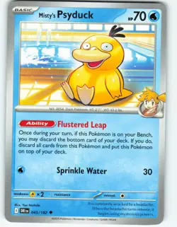 Misty's Psyduck - 45/182 Destined Rivals - Pokemon TCG - 2025 - Image 1