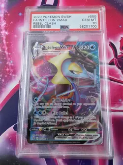Pokemon TCG Inteleon VMAX Card 050/192 Rebel Clash PSA 10 - Image 1