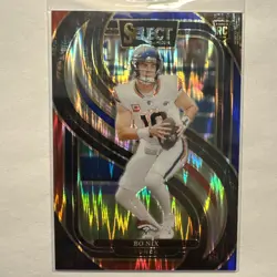 Panini 2024 Select Football Bo Nix #117 Broncos Rookie Premier Prizm Card - Image 1