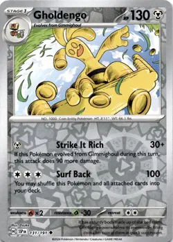 Pokemon Gholdengo 131/191 Surging Sparks Reverse Holo Uncommon NM - Image 1