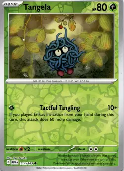 Pokemon Tangela 114/165 Scarlet & Violet 151 Reverse Holo Common NM - Image 1