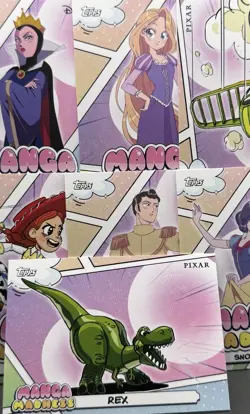 2026 Topps Disney Neon Pixar Manga Madness Lot of 10 - Rapunzel Snow White Rex - Image 3