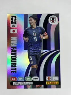 2026 Panini Adrenalyn XL FIFA World Cup #250 Takumi Minamino Holo Fan Fave Card - Image 1