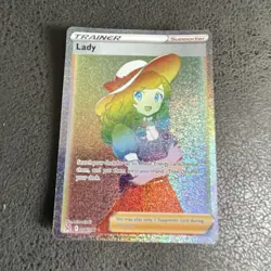 Pokemon TCG Lady 208/214 Forbidden Light Full Art Holo Ultra Rare English 2018 - Image 1
