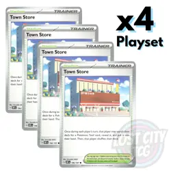 4x Town Store 196/197 (Playset) - Obsidian Flames - x4 Playset Pokemon NM - Image 1