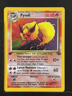 Carte Pokemon Pyroli 3/64 Holo Edition 1 Ed 1 Jungle Wizards FR - Image 2