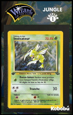 Carte Pokemon Insecateur 10/64 Holo Edition 1 Ed 1 Jungle Wizards FR - Image 1