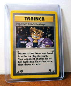 POKEMON IMPOSTER OAK'S REVENGE 76/82 1ST EDITION TRAINER TEAM ROCKET LP GENGAR - Image 3