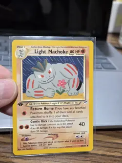 Pokemon Neo Destiny 1st Edition 💥 Light Machoke 49/105 Non-Holo - Image 1