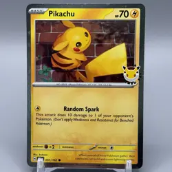 Pikachu 51/162 Stamped 2026 Pokemon Day 30th Anniversary Promo TCG - Image 1