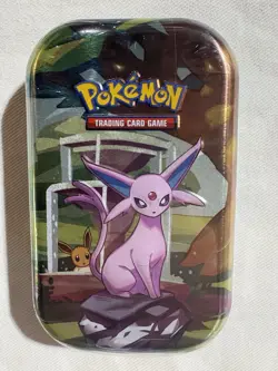 Pokemon Scarlet & Violet Prismatic Evolutions Mini Tin Espeon New Sealed - Image 1