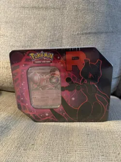 Pokemon TCG Destined Rivals Team Rocket Tin Mewtwo ex NEW SEALED - Image 1