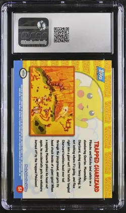 Trapped Charizard #51 Pokemon 1999 Topps Movie CGC 9.5 - Image 3