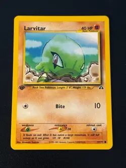 Larvitar 57/75 Pokemon Neo Discovery 1st Edition - Image 1