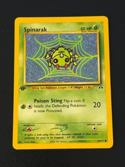 Spinarak 64/75 Pokemon Neo Discovery 1st Edition - Image 1