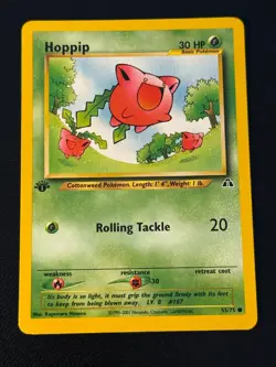 Hoppip 55/75 Pokemon Neo Discovery 1st Edition - Image 1