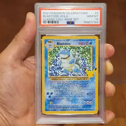 2021 Pokemon Celebrations Blastoise PSA 10 Classic Collection 2/102 - Image 1