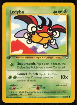 Ledyba 63/111 Common Neo Genesis Pokemon Unlimited Lightly Played - Image 1