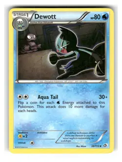 Dewott 38/113 Uncommon Legendary Treasures Pokemon Lightly Played - Image 1