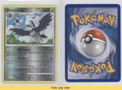 Staravia Reverse Foil Pokemon Diamond & Pearl Base Set #64 2007 READ fm0 - Image 3