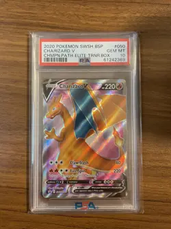 Pokemon 2020 SWSH Sword & Shield Promo Charizard V Holo SWSH050 PSA 10 - Image 1
