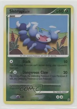 Skorupi Reverse Foil Pokemon Diamond & Pearl Stormfront #73 2008 - Image 1
