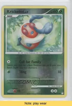 Kricketot Reverse Foil Pokemon Diamond & Pearl Mysterious Treasures #86 READ 1n1 - Image 1
