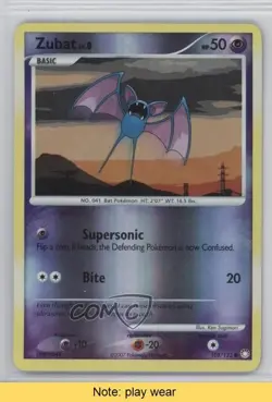 Zubat Reverse Foil Pokemon Diamond & Pearl Mysterious Treasures #108 READ 2f4 - Image 1