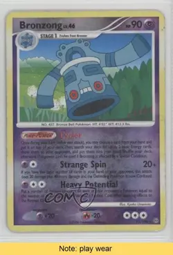 Bronzong Reverse Foil Pokemon Diamond & Pearl Stormfront #13 2008 READ 2f4 - Image 1