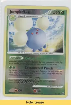 Jumpluff Reverse Foil Pokemon Diamond & Pearl Secret Wonders #11 2007 READ 0e3 - Image 1