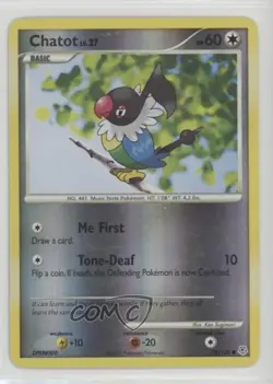 Chatot Reverse Foil Pokemon Diamond & Pearl Base Set #74 2007 - Image 1