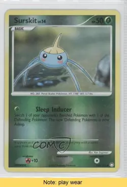 Surskit Reverse Foil Pokemon Diamond & Pearl Mysterious Treasures #104 READ 1n1 - Image 1
