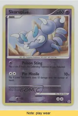 Skorupi Reverse Foil Pokemon Diamond & Pearl Base Set #99 2007 READ 2f4 - Image 1
