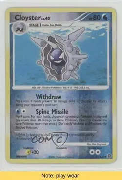 Cloyster Reverse Foil Pokemon Diamond & Pearl Secret Wonders #47 2007 READ u3f - Image 1