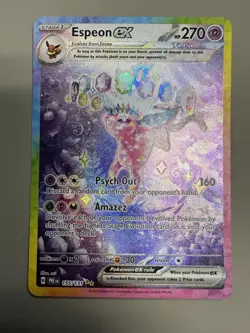 2025 Pokemon Scarlet and Violet Prismatic Evolutions #155 Espeon ex SIR - Image 1