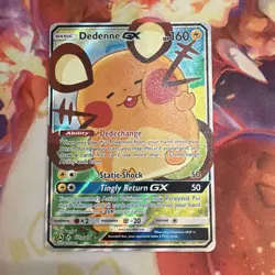 Pokemon Dedenne GX Full Art Holo Ultra Rare 195A/214 Unbroken Bonds EN 160 - Image 2