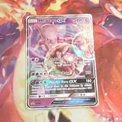 Pokemon TCG Mewtwo GX SM196 SM Promo GX Holo EN 190 HP Psychic - Image 1