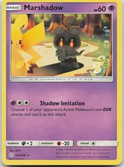 Marshadow 103/236 Rare Cosmic Eclipse Pokemon Near Mint - Image 1
